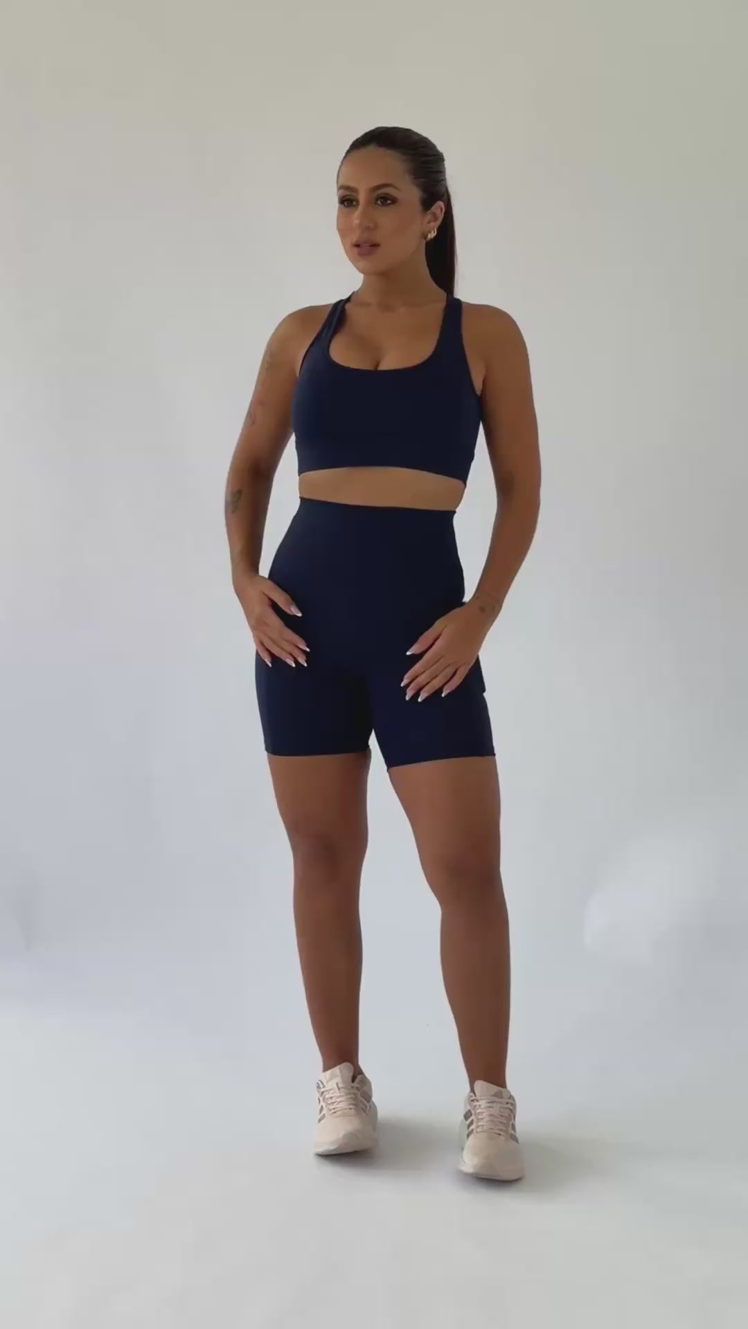 Short detox pocket navy blue