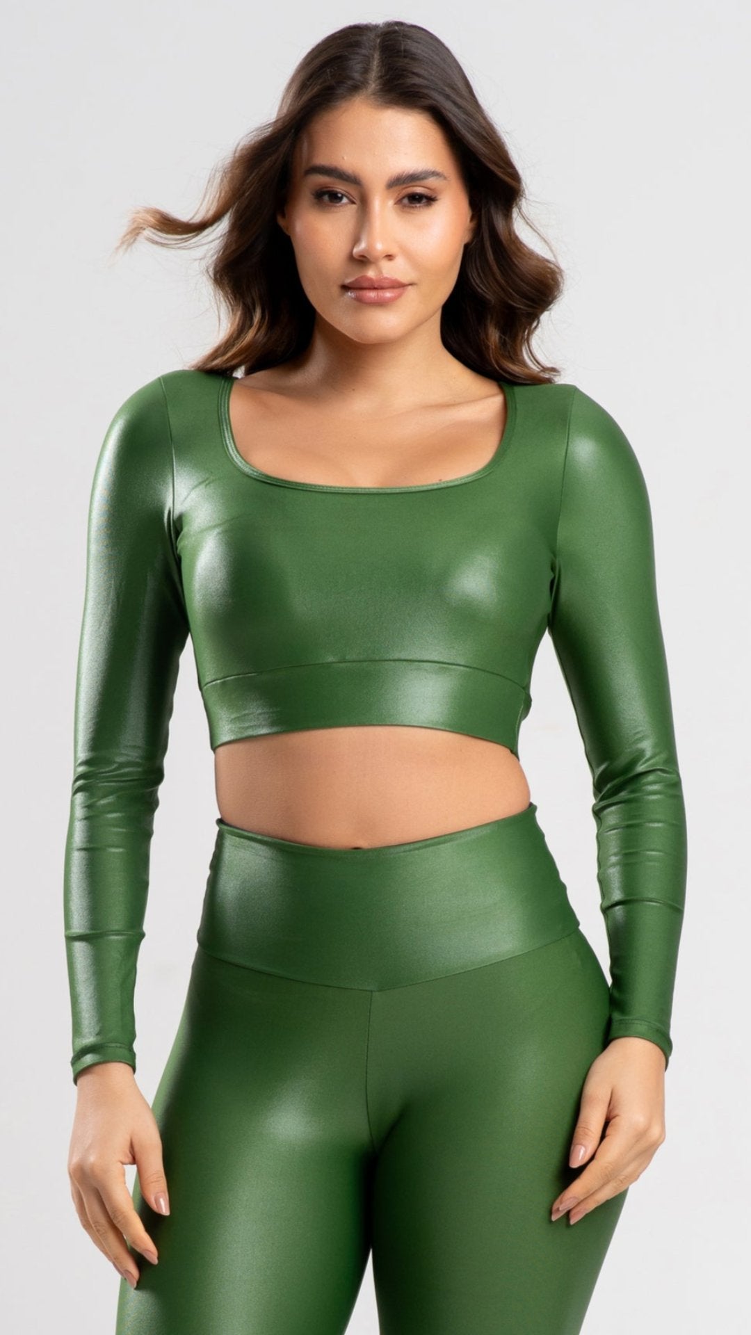 Top Cirre Longa Sleeve Green