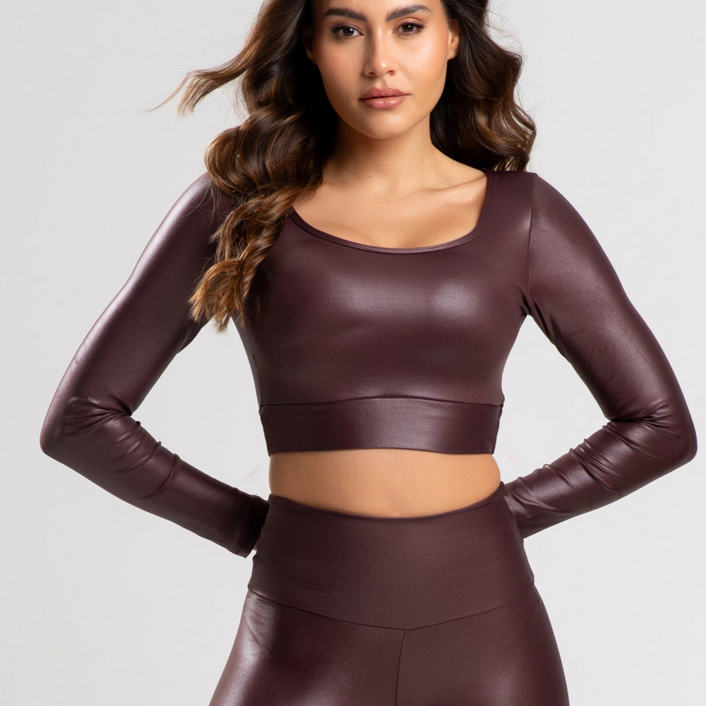 Top Cirrê Brown Long Sleeve