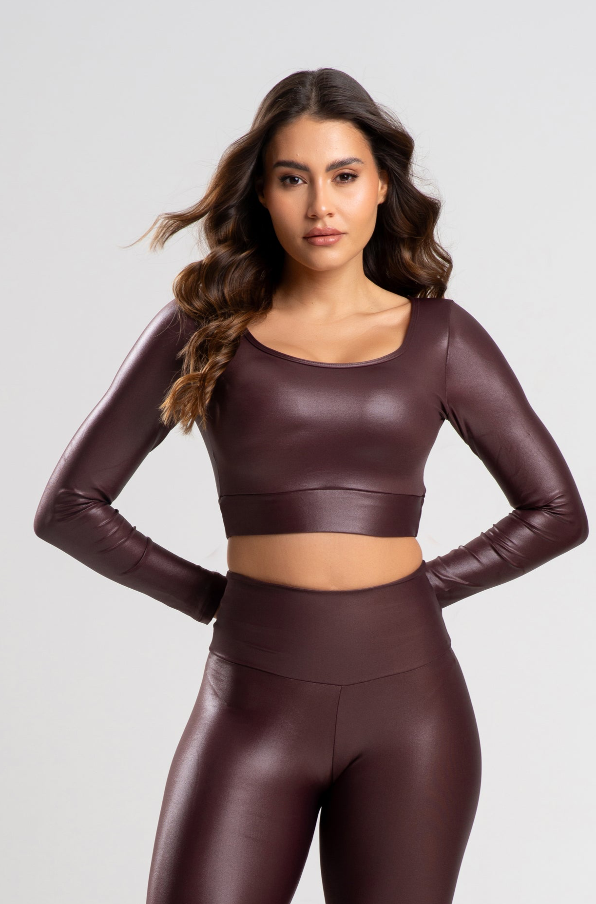 Top Cirrê Brown Long Sleeve