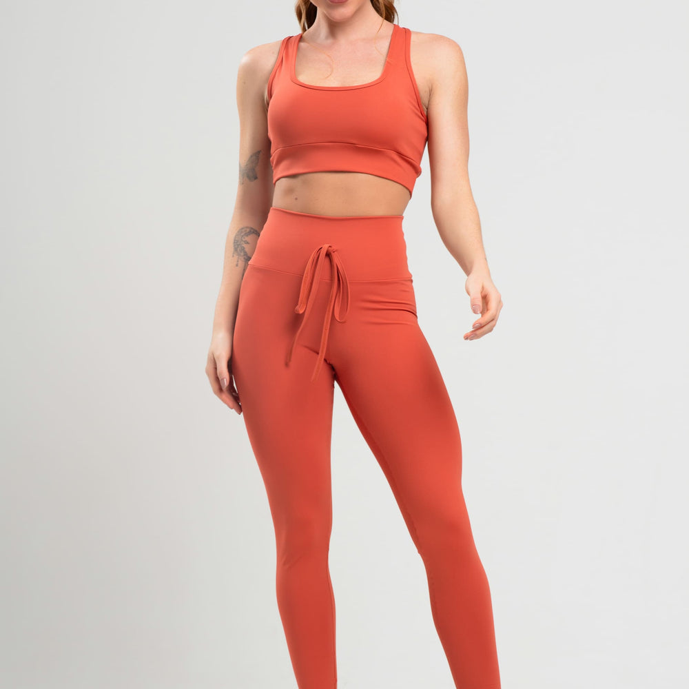 Legging + Top Detox Amarracao Terracota