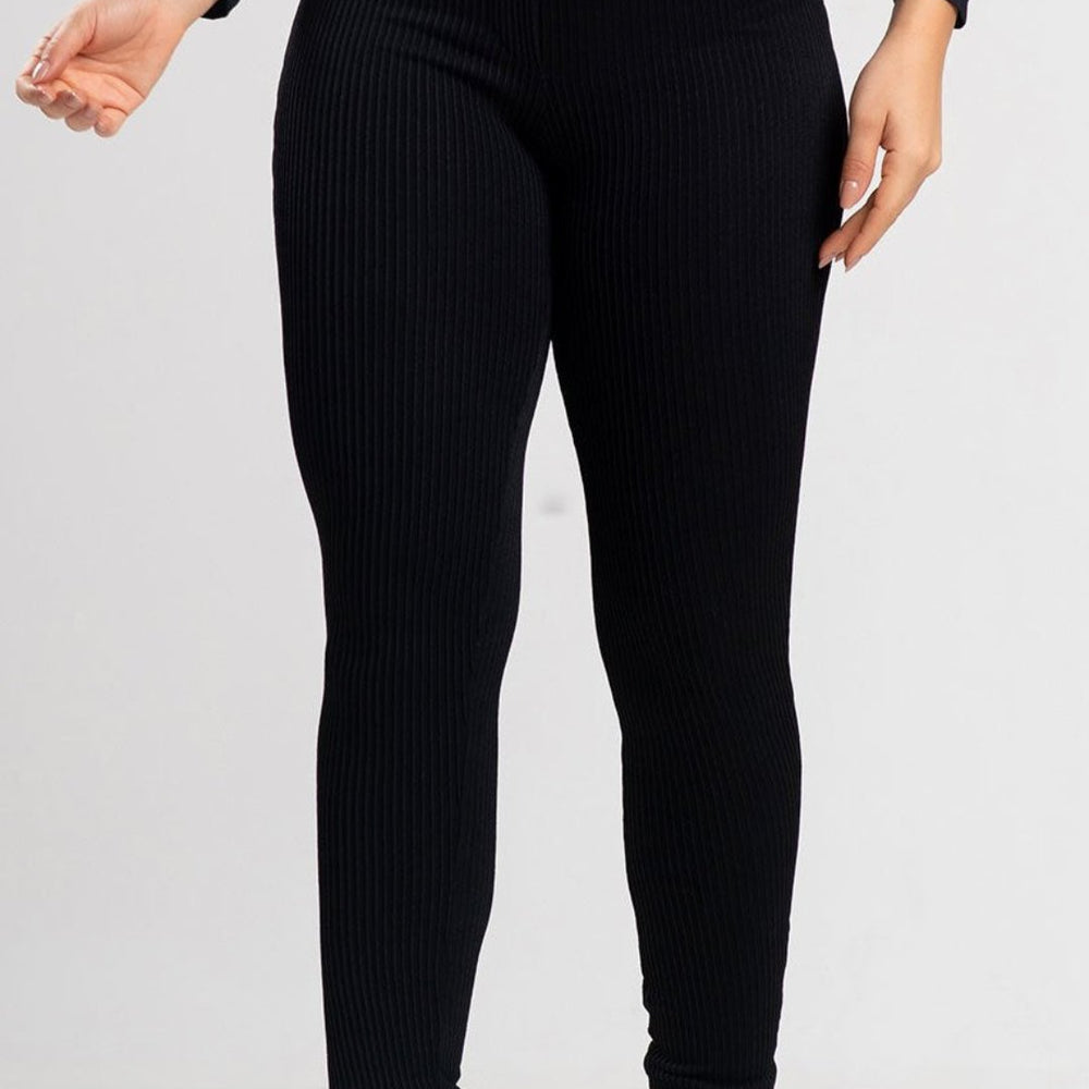 Legging Casual Textured 3D Black