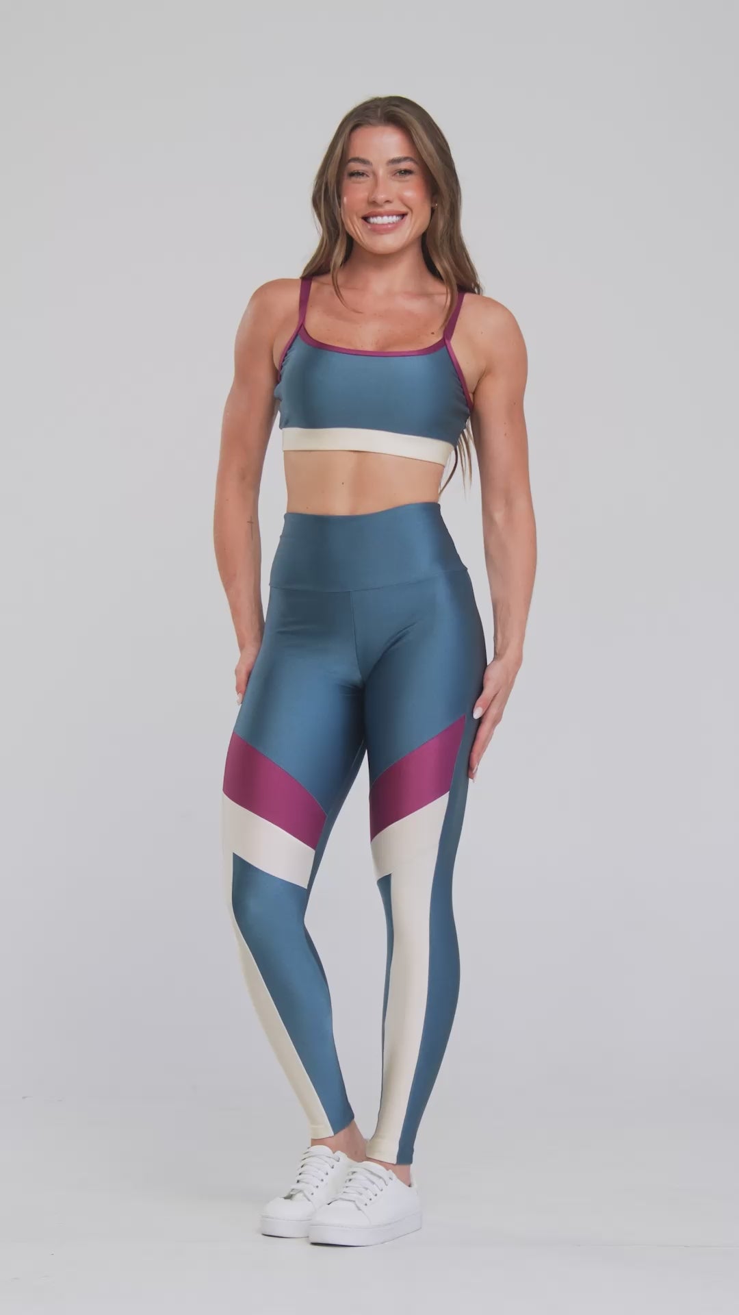 LEGGINGS GLAM DETAILS LIGHT BLUE