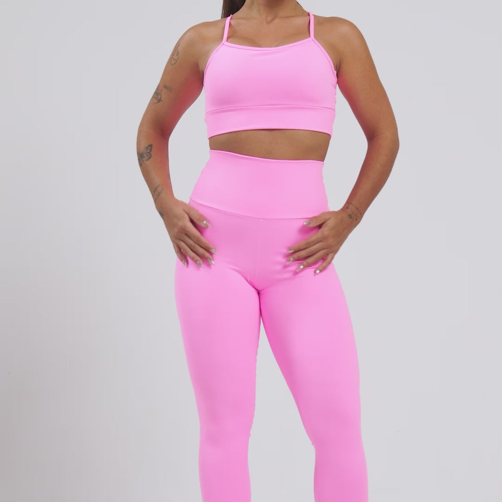 
                  
                    Carregar e reproduzir vídeo no visualizador da galeria, Legging + Top  Detox Rosa Candy
                  
                